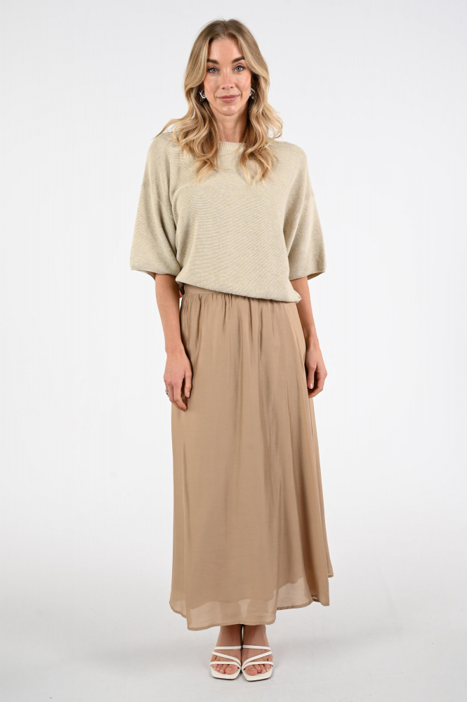 Nukus NKS03057 Pull korte mouw Beige