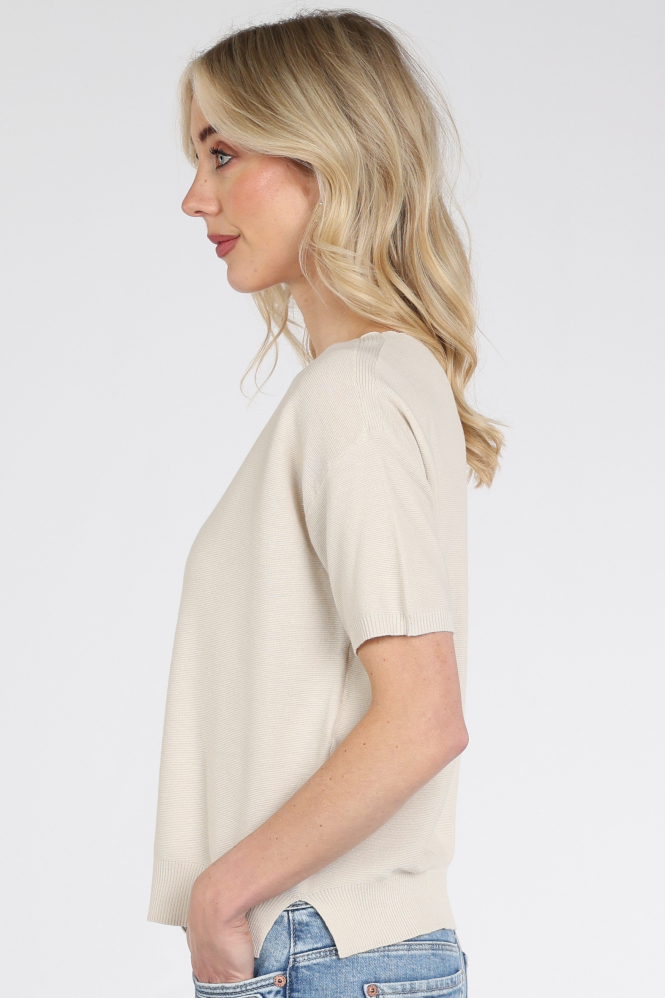 Catnoir 7597 Pull korte mouw Beige