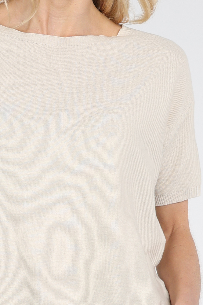 Catnoir 7597 Pull korte mouw Beige