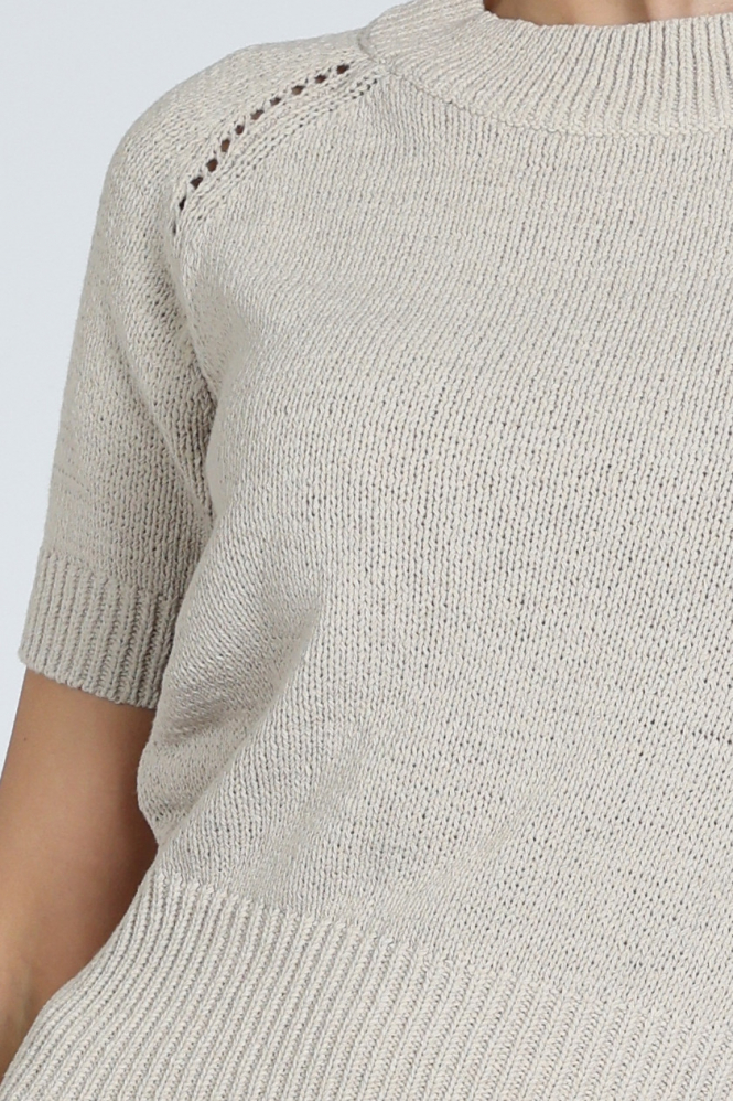 Emotions 126078 Pull korte mouw Beige