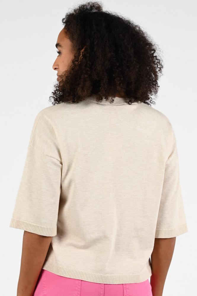 Geisha 64065-14 Pull korte mouw Beige