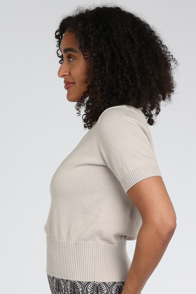 Emotions 126084 Pull korte mouw Beige