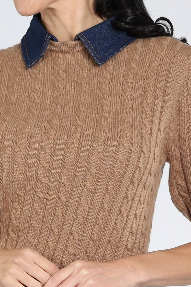 Emotions 226033 Pull korte mouw Bruin