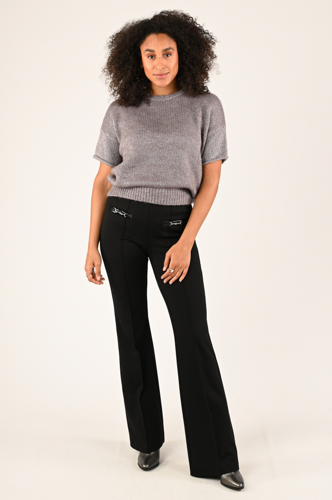 Luisa Cerano 108544-5880 Pull korte mouw Bruin