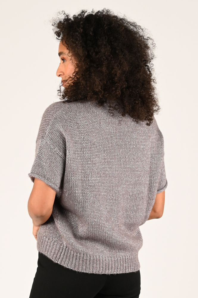 Luisa Cerano 108544-5880 Pull korte mouw Bruin