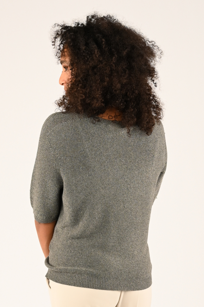 Luisa Cerano 108514-5339 Pull korte mouw Bruin