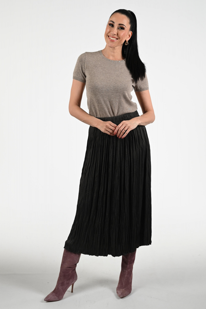 Oui 94150 Pull korte mouw Bruin