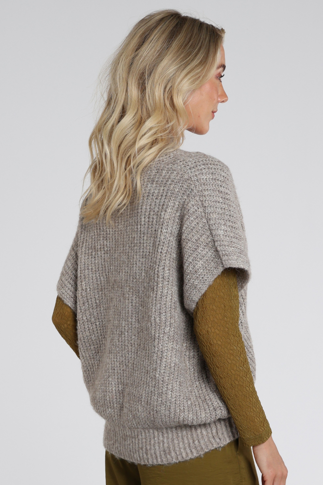 Penn & Ink W26C396 Pull korte mouw Bruin