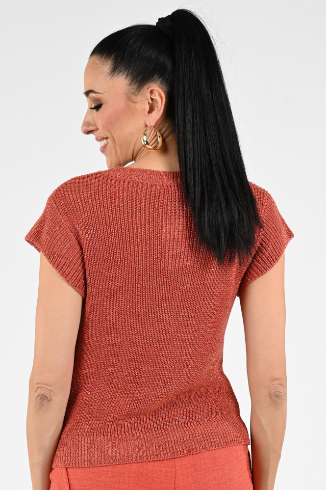 Geisha 64082-70 Pull korte mouw Bruin