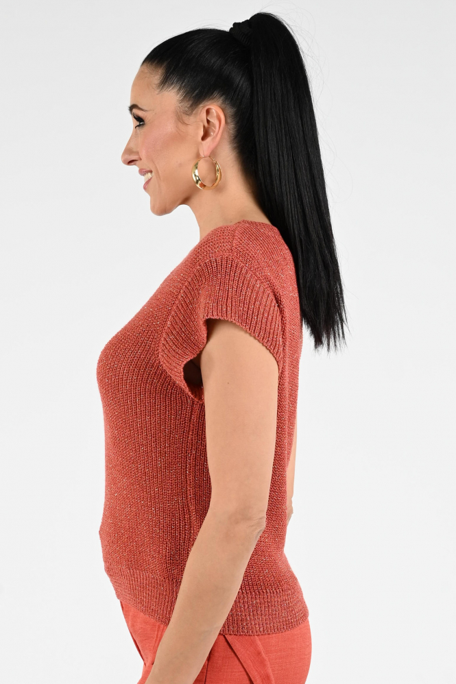 Geisha 64082-70 Pull korte mouw Bruin