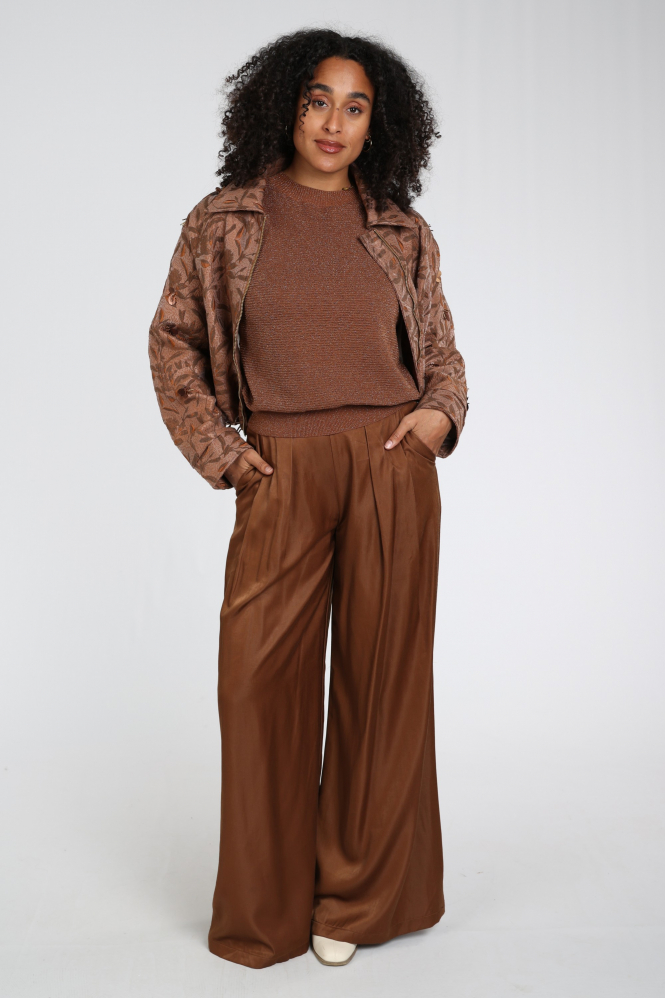 Nukus NKF01068 Pull korte mouw Bruin