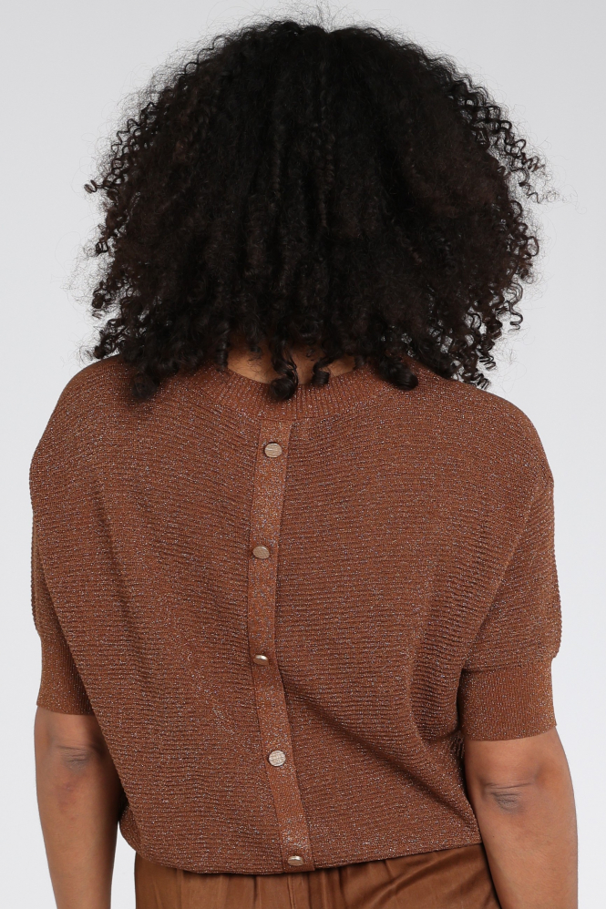 Nukus NKF01068 Pull korte mouw Bruin