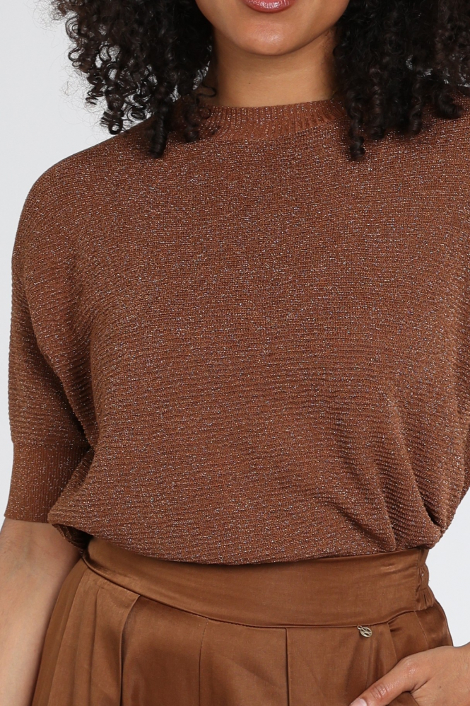 Nukus NKF01068 Pull korte mouw Bruin