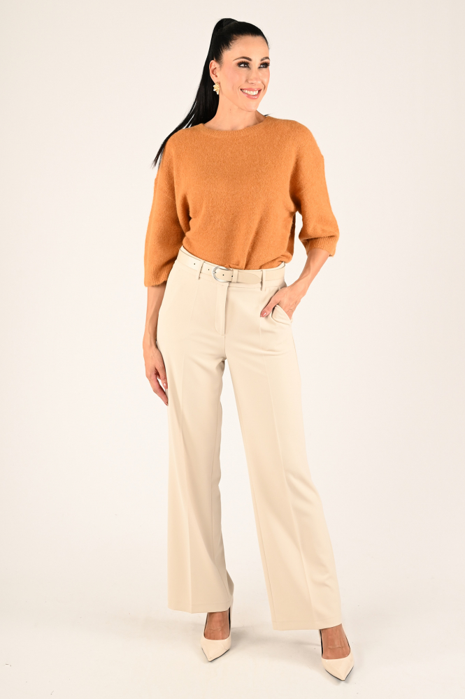 Luisa Cerano 108526-5311 Pull korte mouw Bruin