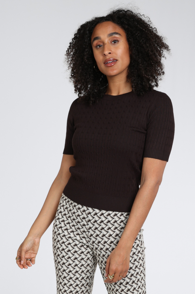 Emotions 126005 Pull korte mouw Bruin