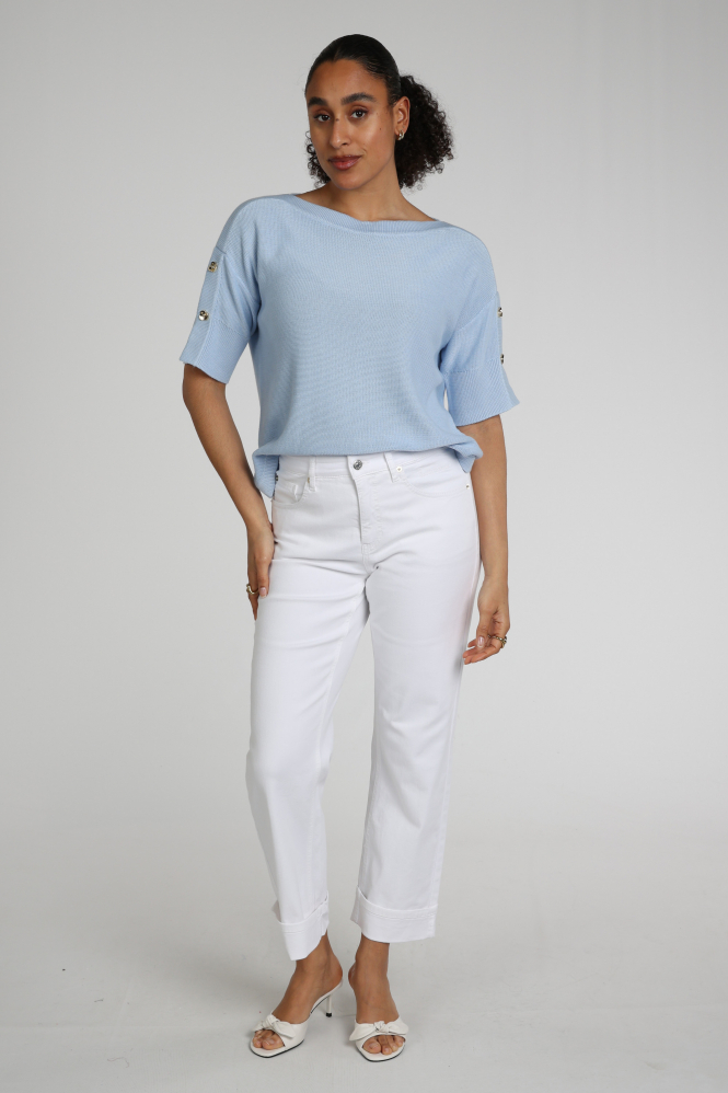 Caroline Biss 1210 Pull korte mouw Blauw