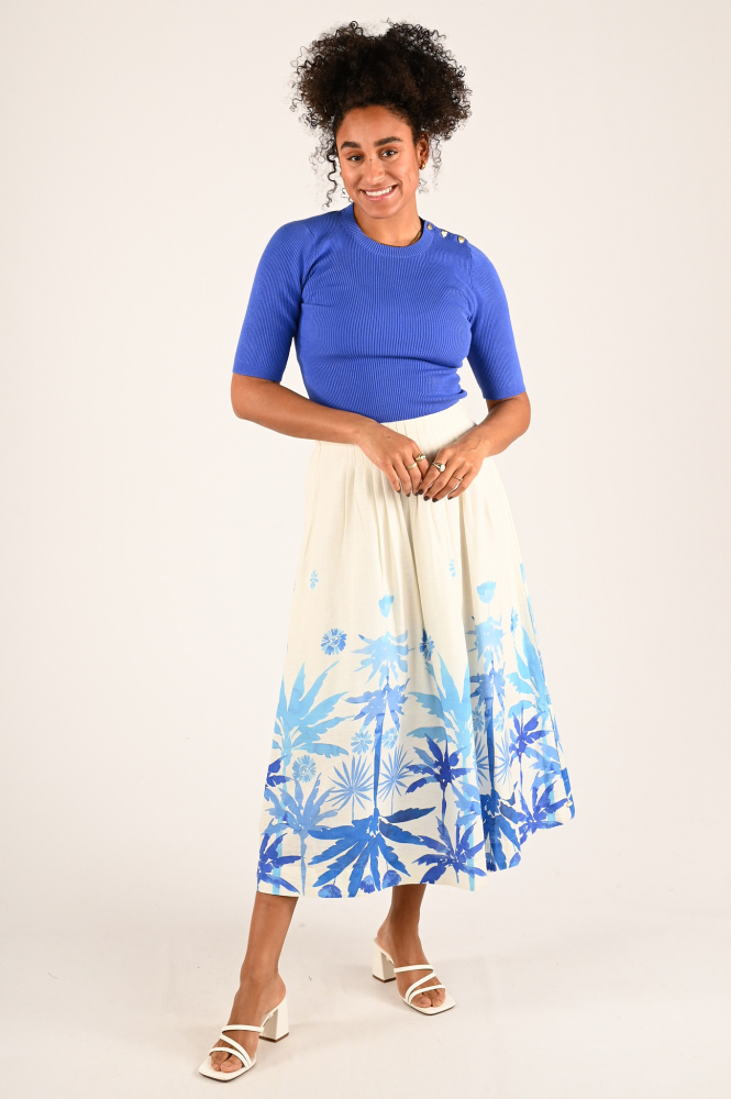 Fabienne Chapot CLT-PUL-01-AW24-3 Pull korte mouw Blauw
