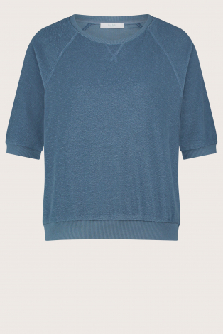 By-Bar Neva slub top Blauw