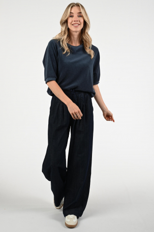 By-Bar Neva slub top Blauw
