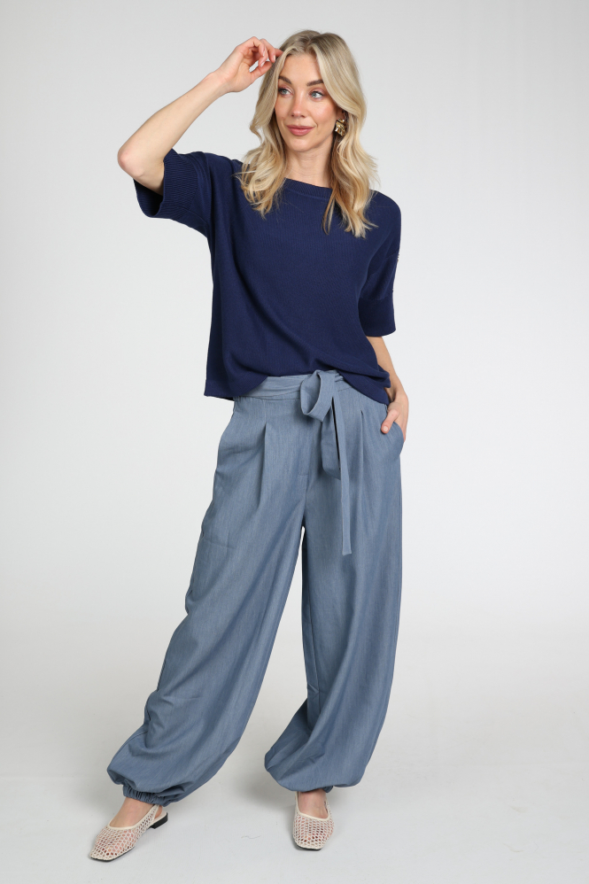 Caroline Biss 1210 Pull korte mouw Blauw