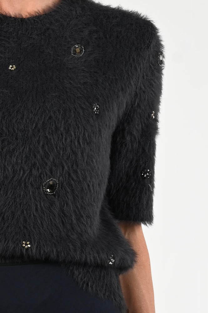 Luisa Cerano 128670-5349 Pull korte mouw Blauw