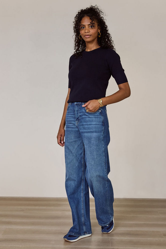 Studio Anneloes 91530 lana Pull korte mouw Blauw