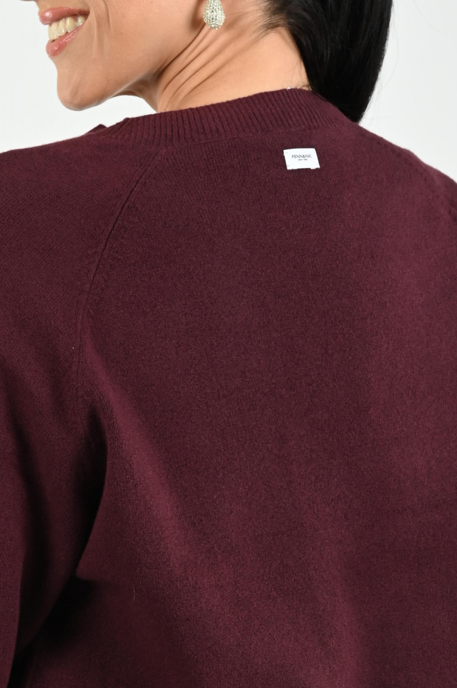 Penn & Ink W25B364 Pull korte mouw Rood