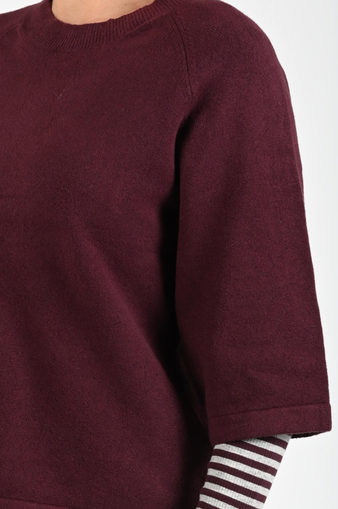 Penn & Ink W25B364 Pull korte mouw Rood