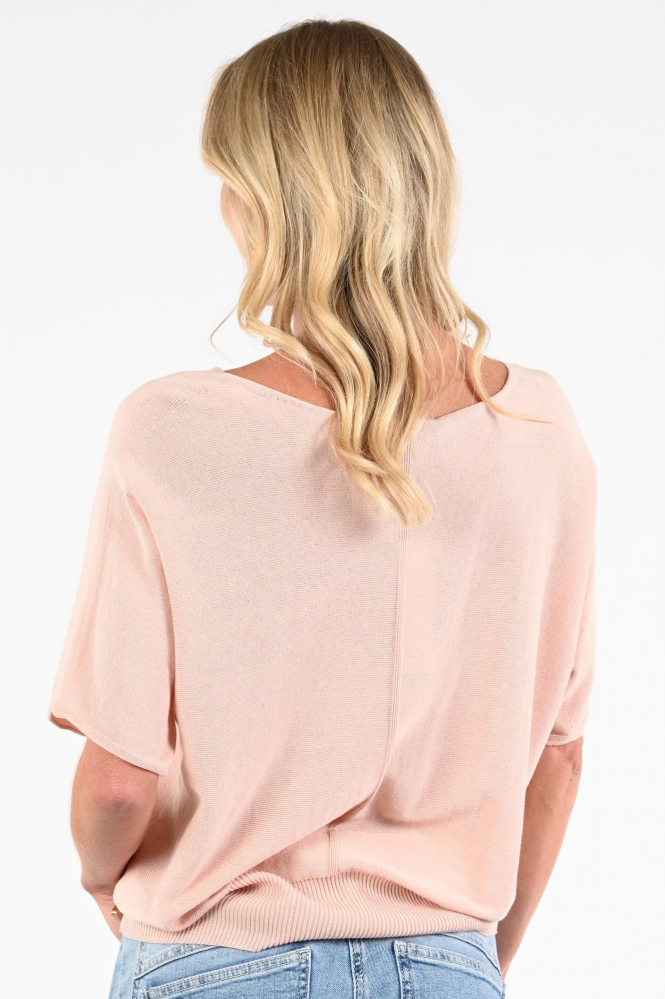 Oui 97242 Pull korte mouw Roze