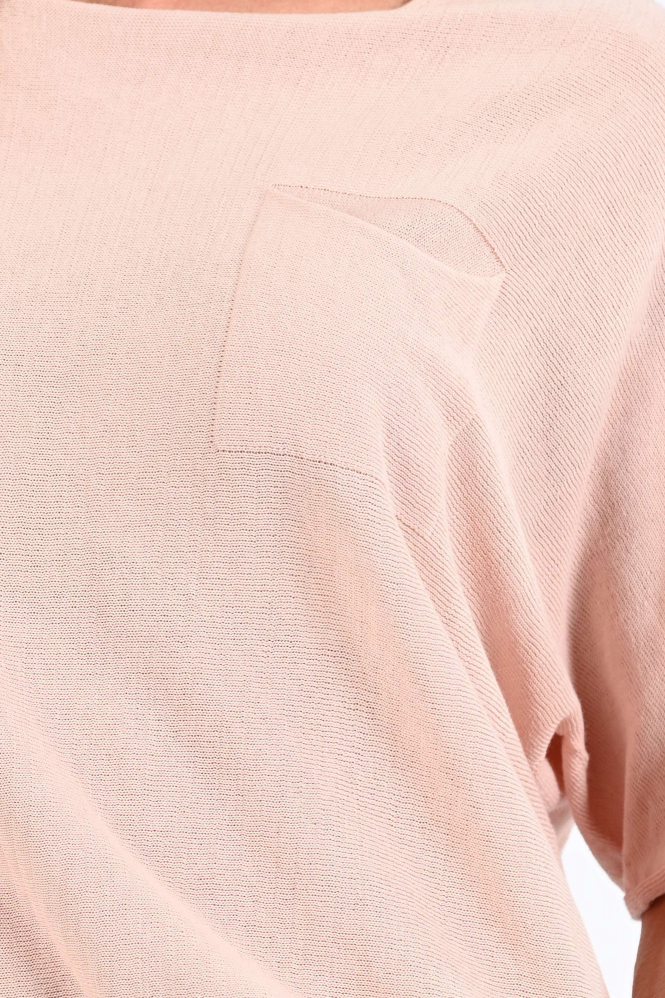 Oui 97242 Pull korte mouw Roze