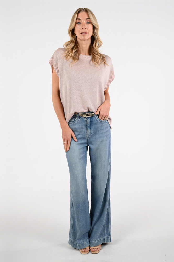 Geisha 64090-70 Pull korte mouw Roze