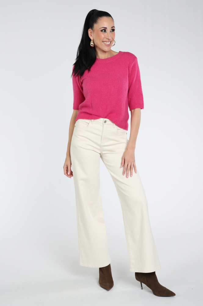Geisha 64556-70 Pull korte mouw Roze