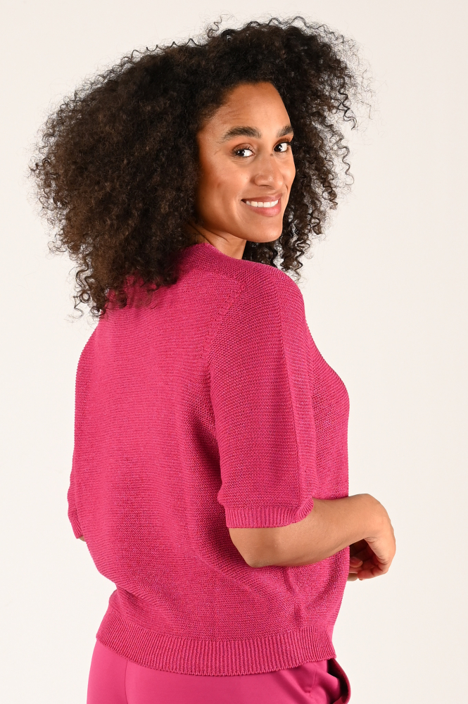 Luisa Cerano 108514-5339 Pull korte mouw Roze