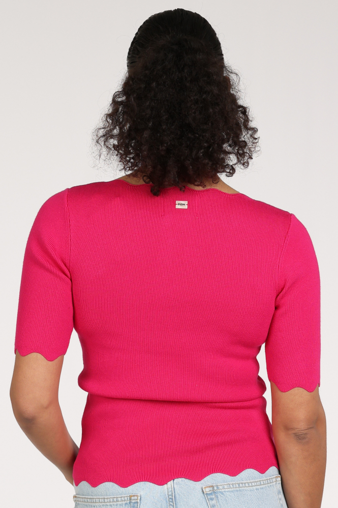 Pom Amsterdam SP9491 Pull korte mouw Roze