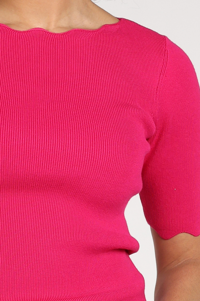 Pom Amsterdam SP9491 Pull korte mouw Roze
