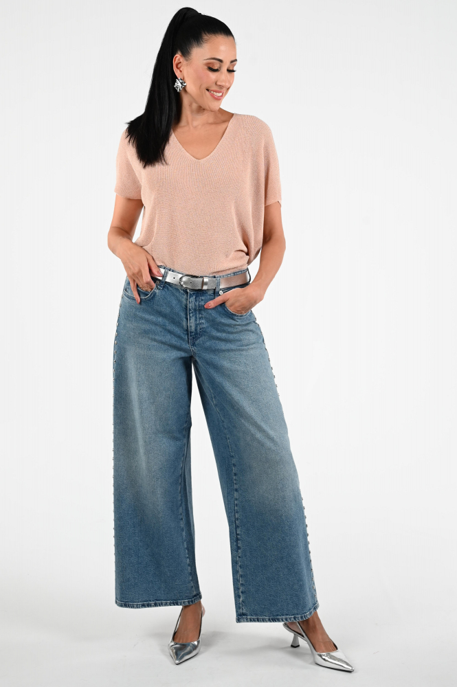 Nukus NKS01022 Pull korte mouw Roze