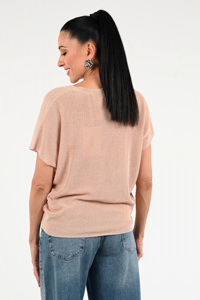 Nukus NKS01022 Pull korte mouw Roze