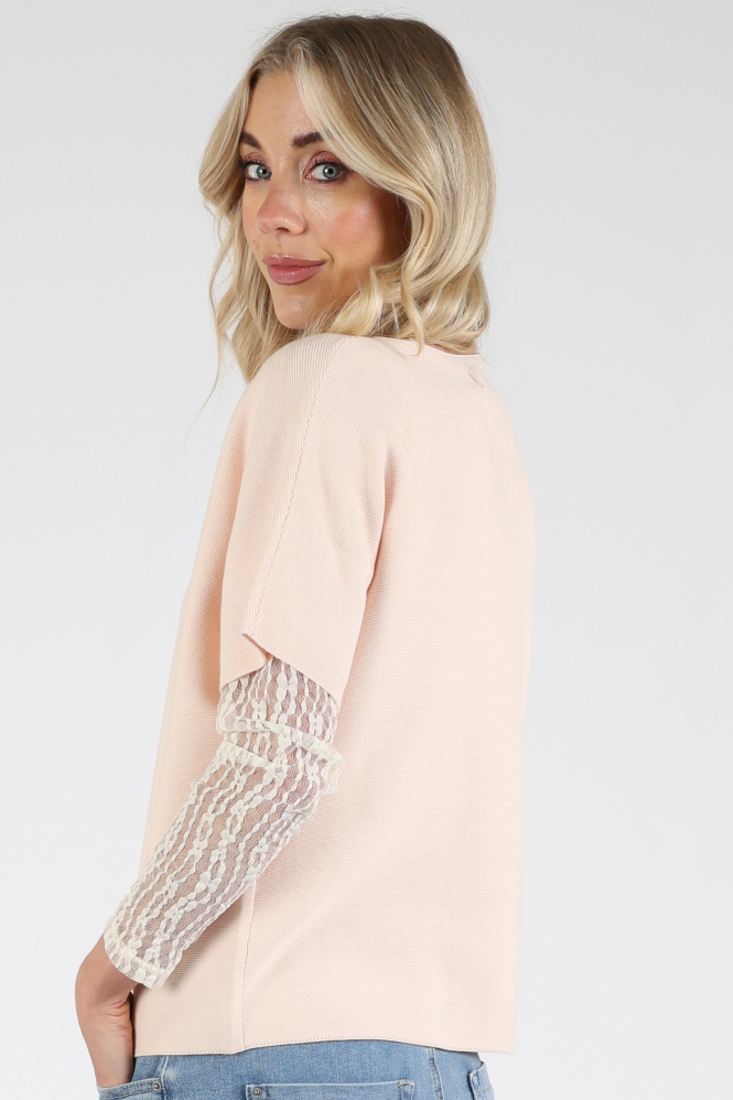 Knit-Ted 261p005 eva Pull korte mouw Roze