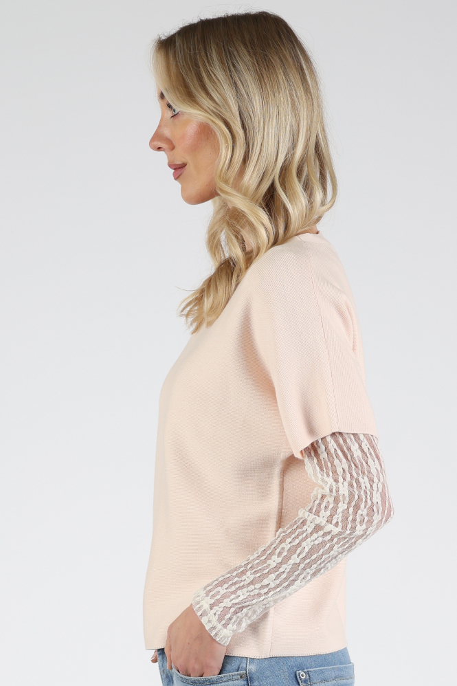 Knit-Ted 261p005 eva Pull korte mouw Roze