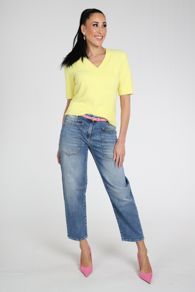 Aimée the label ballotto Pull korte mouw Geel