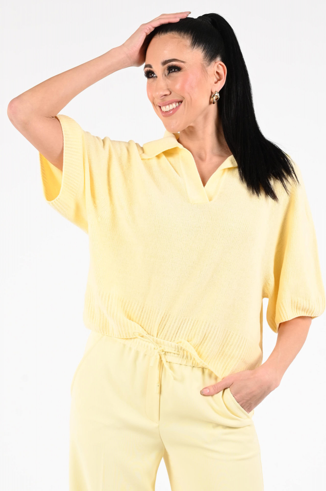 Marc Cain AS 53.09 M01 Pull korte mouw Geel