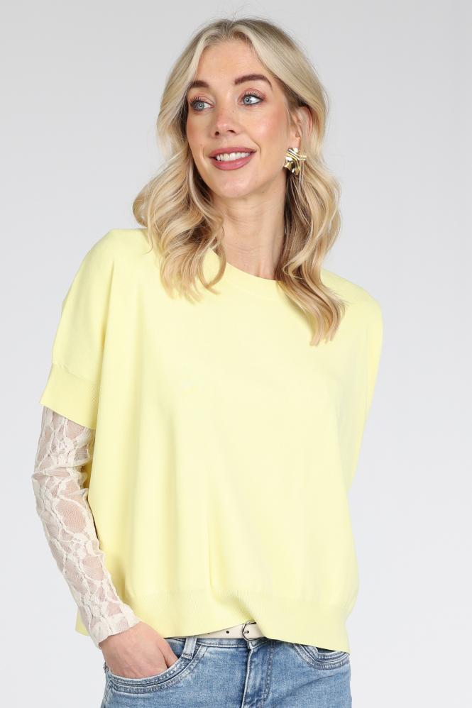 Catnoir 7539 Pull korte mouw Geel