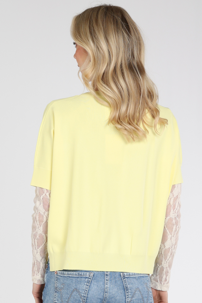 Catnoir 7539 Pull korte mouw Geel