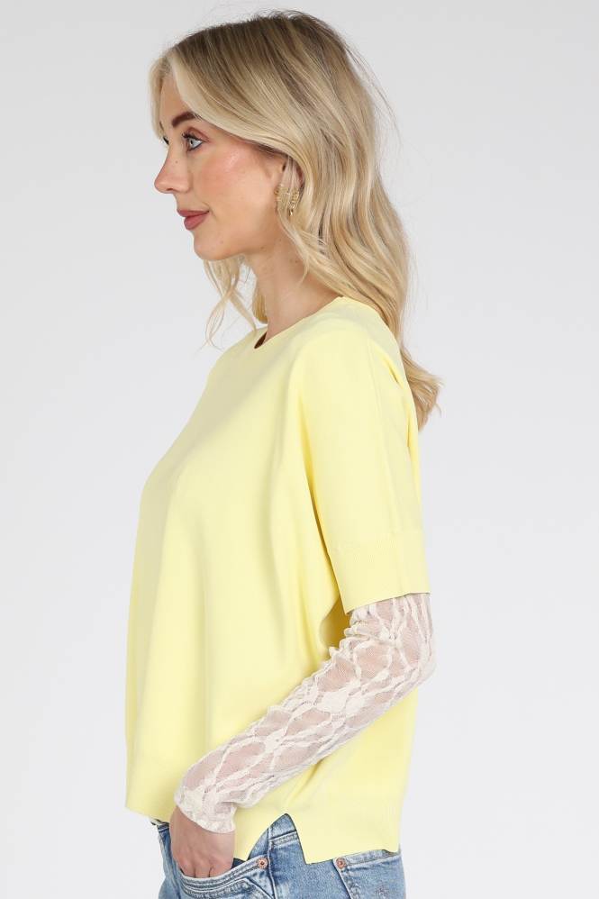 Catnoir 7539 Pull korte mouw Geel