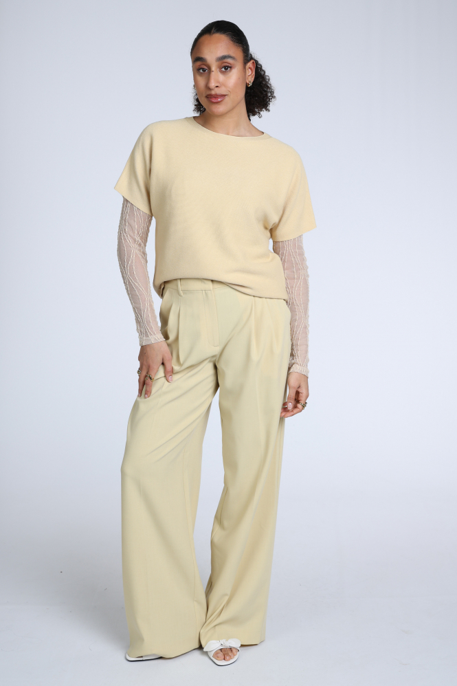 Knit-Ted 261p005 eva Pull korte mouw Geel