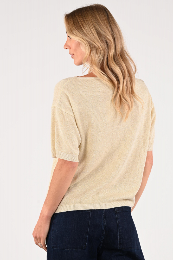 Geisha 64089-70 Pull korte mouw Goud