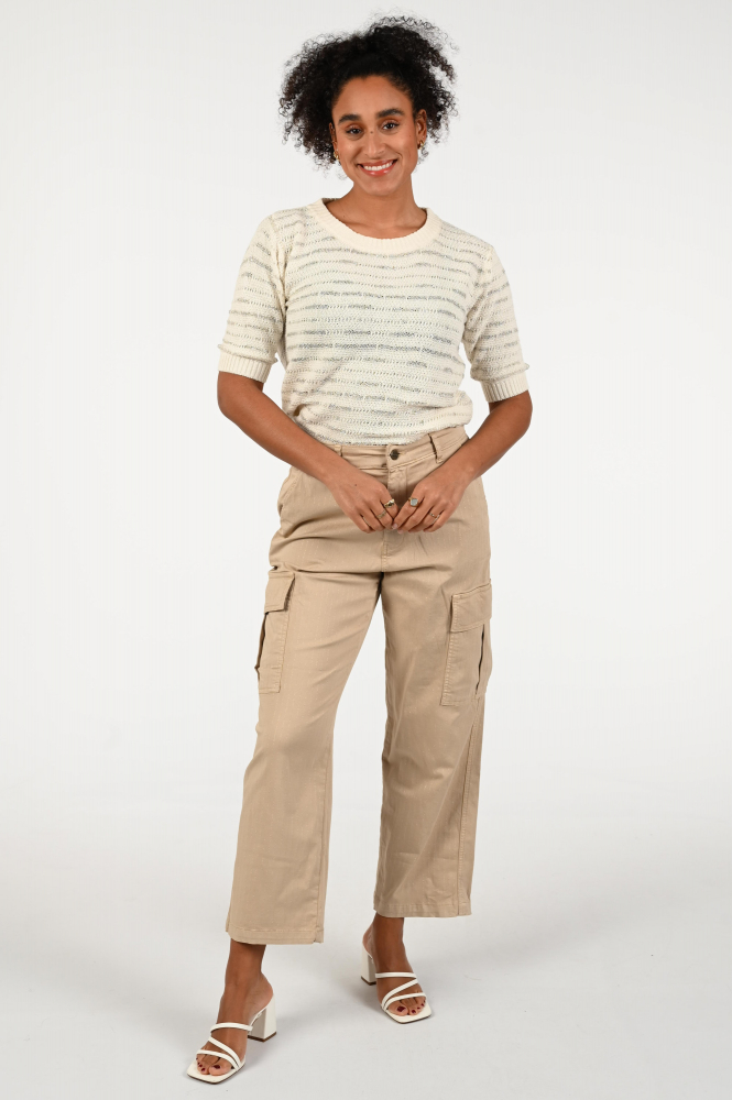 Nukus NKS03009 Pull korte mouw Wit