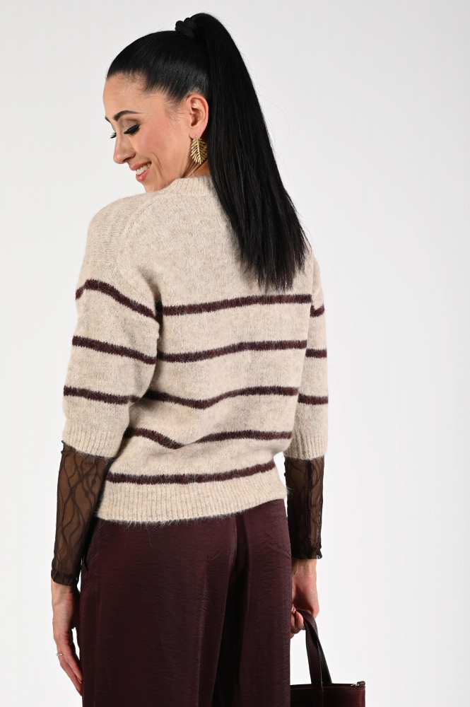 Beaumont BC85731253 Pull korte mouw Beige