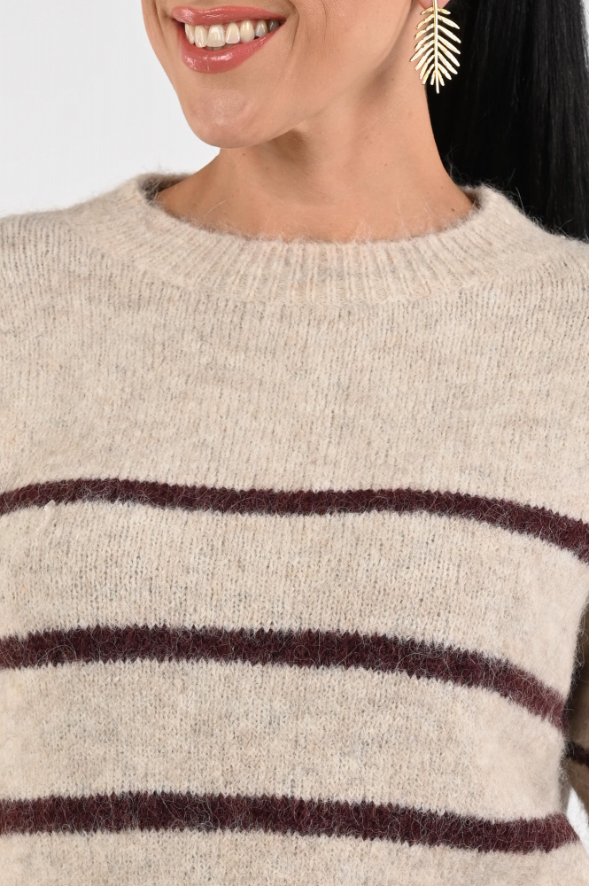 Beaumont BC85731253 Pull korte mouw Beige