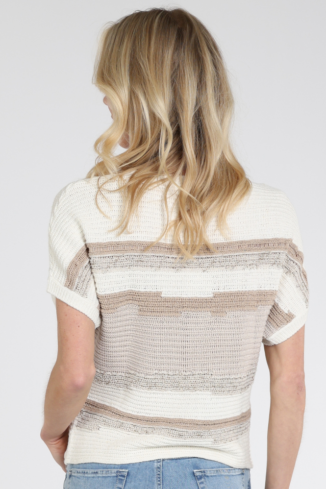 Monari 410442 Pull korte mouw Beige